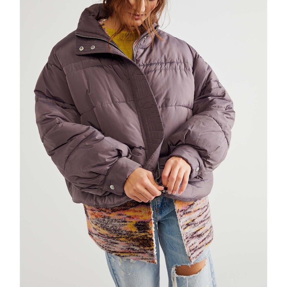 NWT Free People Olivia Puffer Jacket / Frosted Figs